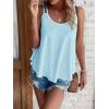 imageATHMILE Womens Tank Tops Sleeveless Summer Top Spaghetti Strap Spring Shirt Loose Fit Beach Vacation 2025 CasualBlue