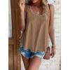 imageATHMILE Womens Tank Tops Sleeveless Summer Top Spaghetti Strap Spring Shirt Loose Fit Beach Vacation 2025 CasualBrown
