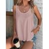 imageATHMILE Womens Tank Tops Sleeveless Summer Top Spaghetti Strap Spring Shirt Loose Fit Beach Vacation 2025 CasualDark Pink