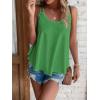 imageATHMILE Womens Tank Tops Sleeveless Summer Top Spaghetti Strap Spring Shirt Loose Fit Beach Vacation 2025 CasualGrass Green