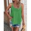 imageATHMILE Womens Tank Tops Sleeveless Summer Top Spaghetti Strap Spring Shirt Loose Fit Beach Vacation 2025 CasualGrass Green