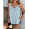 imageATHMILE Womens Tank Tops Sleeveless Summer Top Spaghetti Strap Spring Shirt Loose Fit Beach Vacation 2025 CasualGrey Blue