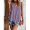 imageATHMILE Womens Tank Tops Sleeveless Summer Top Spaghetti Strap Spring Shirt Loose Fit Beach Vacation 2025 CasualGrey Purple