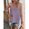 imageATHMILE Womens Tank Tops Sleeveless Summer Top Spaghetti Strap Spring Shirt Loose Fit Beach Vacation 2025 CasualGrey Purple