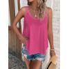 imageATHMILE Womens Tank Tops Sleeveless Summer Top Spaghetti Strap Spring Shirt Loose Fit Beach Vacation 2025 CasualHot Pink