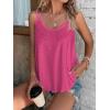 imageATHMILE Womens Tank Tops Sleeveless Summer Top Spaghetti Strap Spring Shirt Loose Fit Beach Vacation 2025 CasualHot Pink