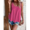 imageATHMILE Womens Tank Tops Sleeveless Summer Top Spaghetti Strap Spring Shirt Loose Fit Beach Vacation 2025 CasualHot Pink