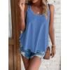 imageATHMILE Womens Tank Tops Sleeveless Summer Top Spaghetti Strap Spring Shirt Loose Fit Beach Vacation 2025 CasualIndigo
