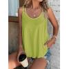 imageATHMILE Womens Tank Tops Sleeveless Summer Top Spaghetti Strap Spring Shirt Loose Fit Beach Vacation 2025 CasualLime Green