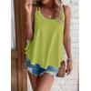 imageATHMILE Womens Tank Tops Sleeveless Summer Top Spaghetti Strap Spring Shirt Loose Fit Beach Vacation 2025 CasualLime Green