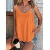 imageATHMILE Womens Tank Tops Sleeveless Summer Top Spaghetti Strap Spring Shirt Loose Fit Beach Vacation 2025 CasualOrange