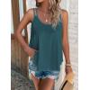 imageATHMILE Womens Tank Tops Sleeveless Summer Top Spaghetti Strap Spring Shirt Loose Fit Beach Vacation 2025 CasualPeacock Blue
