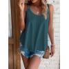 imageATHMILE Womens Tank Tops Sleeveless Summer Top Spaghetti Strap Spring Shirt Loose Fit Beach Vacation 2025 CasualPeacock Blue