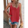imageATHMILE Womens Tank Tops Sleeveless Summer Top Spaghetti Strap Spring Shirt Loose Fit Beach Vacation 2025 CasualRed