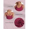 imageATHMILE Womens Tank Tops Sleeveless Summer Top Spaghetti Strap Spring Shirt Loose Fit Beach Vacation 2025 CasualWine Red