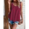 imageATHMILE Womens Tank Tops Sleeveless Summer Top Spaghetti Strap Spring Shirt Loose Fit Beach Vacation 2025 CasualWine Red