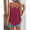 imageATHMILE Womens Tank Tops Sleeveless Summer Top Spaghetti Strap Spring Shirt Loose Fit Beach Vacation 2025 CasualWine Red