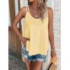 imageATHMILE Womens Tank Tops Sleeveless Summer Top Spaghetti Strap Spring Shirt Loose Fit Beach Vacation 2025 CasualYellow