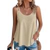 imageATHMILE Womens Tank Tops Sleeveless Summer Top Spaghetti Strap Spring Shirt Loose Fit Beach Vacation 2025 CasualApricot