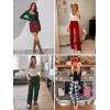 imageATHMILE Womens Tops Ribbed Scoop Neck Knit Slim Fitted Casual Basic Tee Shirts for Women Fashion Trendy 2025Adark Green
