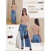 imageATHMILE Womens Tops Ribbed Scoop Neck Knit Slim Fitted Casual Basic Tee Shirts for Women Fashion Trendy 2025Apink