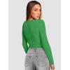 imageATHMILE Womens Tops Ribbed Scoop Neck Knit Slim Fitted Casual Basic Tee Shirts for Women Fashion Trendy 2025Bgreen