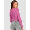 imageATHMILE Womens Tops Ribbed Scoop Neck Knit Slim Fitted Casual Basic Tee Shirts for Women Fashion Trendy 2025Bhot Pink