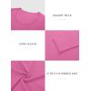 imageATHMILE Womens Tops Ribbed Scoop Neck Knit Slim Fitted Casual Basic Tee Shirts for Women Fashion Trendy 2025Bhot Pink