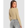 imageATHMILE Womens Tops Ribbed Scoop Neck Knit Slim Fitted Casual Basic Tee Shirts for Women Fashion Trendy 2025Blight Beige