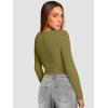 imageATHMILE Womens Tops Ribbed Scoop Neck Knit Slim Fitted Casual Basic Tee Shirts for Women Fashion Trendy 2025Bolive Green