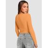 imageATHMILE Womens Tops Ribbed Scoop Neck Knit Slim Fitted Casual Basic Tee Shirts for Women Fashion Trendy 2025Borange