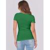 imageATHMILE Womens Tops Ribbed Scoop Neck Knit Slim Fitted Casual Basic Tee Shirts for Women Fashion Trendy 2025Cgreen