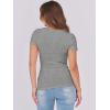 imageATHMILE Womens Tops Ribbed Scoop Neck Knit Slim Fitted Casual Basic Tee Shirts for Women Fashion Trendy 2025Cheather Grey