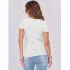 imageATHMILE Womens Tops Ribbed Scoop Neck Knit Slim Fitted Casual Basic Tee Shirts for Women Fashion Trendy 2025Cwhite