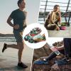 imageATHMILE Hiking Barefoot Water Shoes for Women Men Beach Swim Aqua Pool River Quick Dry Athletic Wide Toe Outdoor Sport Kayaking Boating Rock Climbing Yoga LakeD Green Blue Leopard
