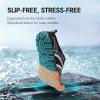 imageATHMILE Hiking Barefoot Water Shoes for Women Men Beach Swim Aqua Pool River Quick Dry Athletic Wide Toe Outdoor Sport Kayaking Boating Rock Climbing Yoga LakeA Black N Orange