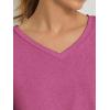 imageATHMILE Womens Tops Shirts for Women Short Sleeve V Neck Tee Summer Fashion Trendy Soft Casual Spring Clothes Outfits BeachHotpink