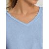 imageATHMILE Womens Tops Shirts for Women Short Sleeve V Neck Tee Summer Fashion Trendy Soft Casual Spring Clothes Outfits BeachIce Blue