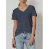 imageATHMILE Womens Tops Shirts for Women Short Sleeve V Neck Tee Summer Fashion Trendy Soft Casual Spring Clothes Outfits BeachNavy