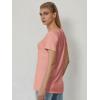imageATHMILE Womens Tops Shirts for Women Short Sleeve V Neck Tee Summer Fashion Trendy Soft Casual Spring Clothes Outfits BeachPink