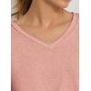 imageATHMILE Womens Tops Shirts for Women Short Sleeve V Neck Tee Summer Fashion Trendy Soft Casual Spring Clothes Outfits BeachPink
