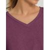 imageATHMILE Womens Tops Shirts for Women Short Sleeve V Neck Tee Summer Fashion Trendy Soft Casual Spring Clothes Outfits BeachPurple Red