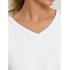 imageATHMILE Womens Tops Shirts for Women Short Sleeve V Neck Tee Summer Fashion Trendy Soft Casual Spring Clothes Outfits BeachWhite