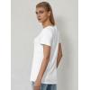imageATHMILE Womens Tops Shirts for Women Short Sleeve V Neck Tee Summer Fashion Trendy Soft Casual Spring Clothes Outfits BeachWhite