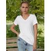 imageATHMILE Womens Tops Shirts for Women Short Sleeve V Neck Tee Summer Fashion Trendy Soft Casual Spring Clothes Outfits BeachWhite