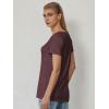 imageATHMILE Womens Tops Shirts for Women Short Sleeve V Neck Tee Summer Fashion Trendy Soft Casual Spring Clothes Outfits BeachWine Red