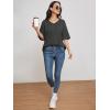 imageATHMILE Womens Summer Oversized Shirts V Neck Business Casual Workout Tops Beach Vacation 2025 Gym ClothesDark Gray