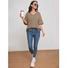 imageATHMILE Womens Summer Oversized Shirts V Neck Business Casual Workout Tops Beach Vacation 2025 Gym ClothesDesert