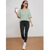 imageATHMILE Womens Summer Oversized Shirts V Neck Business Casual Workout Tops Beach Vacation 2025 Gym ClothesGray Green