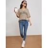 imageATHMILE Womens Summer Oversized Shirts V Neck Business Casual Workout Tops Beach Vacation 2025 Gym ClothesKhaki1